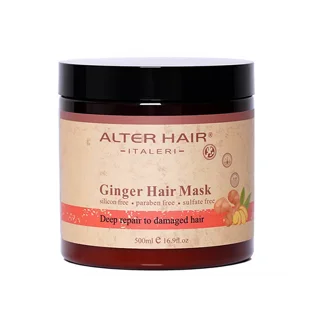 ماسک مو بدون سولفات ترمیم کننده زنجبیل آلتر هیر Alter Hair Ginger Hair Mask حجم ۵۰۰ میلی‌لیتر